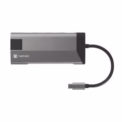 NATEC Fowler Plus, USB Type-C, Black, Grey, MicroSD (TransFlash), MicroSDHC, MicroSDXC, SD, SDHC, Micro-USB, RJ-45, USB 3.2 G ...