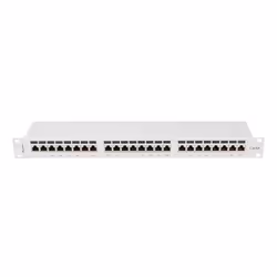 Lanberg PPSA-1024-S, Cat6a, F/UTP (FTP), Grey, ABS, Metal, Rack mounting, 1U