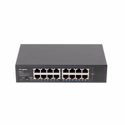 Lanberg RSGE-16 network switch Unmanaged Gigabit Ethernet (10/100/1000) 1U Black