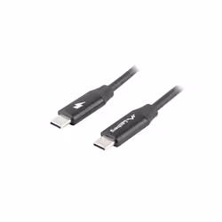 Lanberg CA-CMCM-40CU-0018-BK, 1.8 m, USB C, USB C, USB 2.0, 0.48 Gbit/s, Black