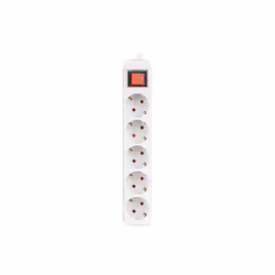 Lanberg PS1-05F-0150-W, 1.5 m, Indoor, Type F, Type F (CEE 7/4), IP20, White