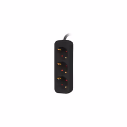 Lanberg PS0-03F-0150-BK power extension 1.5 m 3 AC outlet(s) Indoor Black