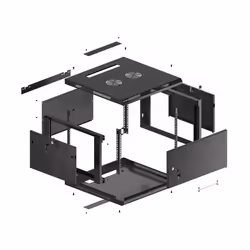 Lanberg WF01-6606-00B rack cabinet 6U Wall mounted rack Black - Additional view 8