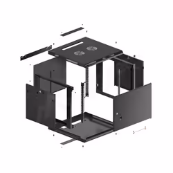 Lanberg WF01-6609-00B rack cabinet 9U Wall mounted rack Black