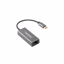 NATEC Cricket, USB 3.2 Gen 1 (3.1 Gen 1) Type-C, 100,1000 Mbit/s, Grey, RJ-45, 24 mm, 60 mm