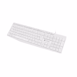 NATEC NKL-1949, Full-size (100%), Wired, USB, Membrane, QWERTY, White