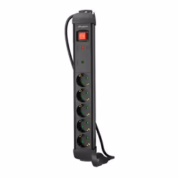 Lanberg SP1-05F-0300-BK power extension 3 m 5 AC outlet(s) Indoor Black - Additional view 6