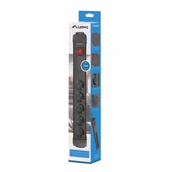 Lanberg SP1-05F-0300-BK power extension 3 m 5 AC outlet(s) Indoor Black - Additional view 7