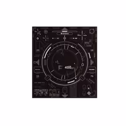 GENESIS Tellur 400 Square HUD, Chair mat, Black, White, Fabric, Rubber, 1000 mm, 1100 mm, 1 pc(s)