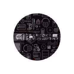GENESIS Tellur 300 Gear, Chair mat, Black, Grey, White, Polyester, 1000 mm, 1 pc(s)