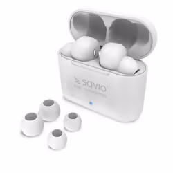 Savio TWS-07 PRO headphones/headset Wireless In-ear Music Bluetooth White