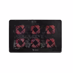 Savio 6 backlit fans 2000 RPM COS-01 laptop cooling pad 43.9 cm (17.3") Black, Red