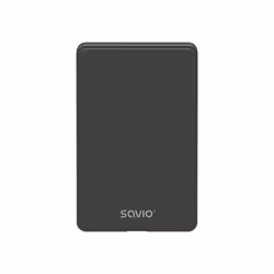 Savio AK-65, HDD/SSD enclosure, 2.5", Serial ATA, Serial ATA II, Serial ATA III, USB connectivity, Black