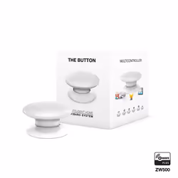 Fibaro The Button, Wireless, Alarm, White, 50 m, 868.4/869.8 MHz, 1 pc(s)