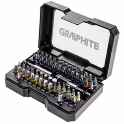 Screwdriver Bit Set; GRAPHITE; Plastic Cassette 60