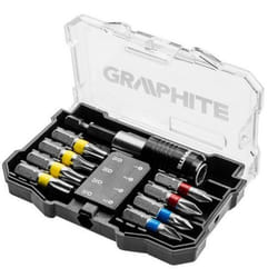 GRAPHITE 56H614 Screwdriver Bit Set Plastic Cassette 10