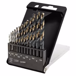 Twist Drill Bit Set; GRAPHITE; 1.5, 2, 2.5, 3, 3.2, 3.5, 4, 4.2, 4.8, 5, 5.5, 6, 6.5 13