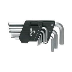 TOPEX 35D955 Angled Screwdriver Set 1.5, 2.0, 2.5, 3.0, 4.0, 5.0, 6.0, 8.0, 10.0 Chrome Vanadium Steel 9