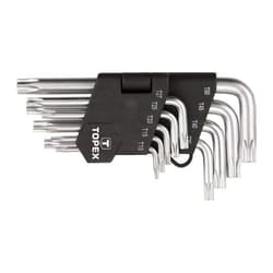 TOPEX 35D960 Angled Screwdriver Set T10, T15, T20, T25, T27, T30, T40, T45, T50  Chrome Vanadium Steel 9