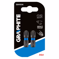 Graphite 56H506, 1/4", PZ 4, 25 mm, 12 g, Blister