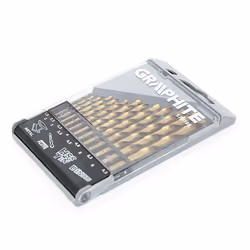 GRAPHITE 57H198 Twist Drill Bit Set 1.5, 2, 2.5, 3, 3.2, 3.5, 4, 4.2, 4.8, 5, 5.5, 6, 6.5 13