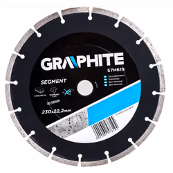 GRAPHITE diamond blade disc 230mm segment type for concrete, bricks tile masonry
