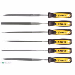 File Set; TOPEX; 150 6 Round file, Half-round File, Square File, Triangular File, Flat Blunt File