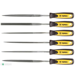 TOPEX 06A010 File Set 150 6 Round file, Half-round File, Square File, Triangular File, Flat Blunt File