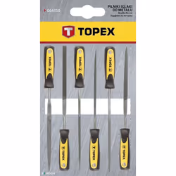 TOPEX 06A010 File Set 150 6 Round file, Half-round File, Square File, Triangular File, Flat Blunt File