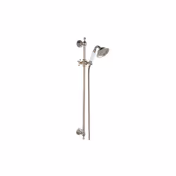 Retro Nostalgia Antique Brass Metal Plastic Shower Colum Set with Sliding Head