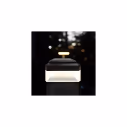 GreenBlue GB125 Solar Lamp Fence Post Garden Light with Twilight Sensor Warm White 4000K LED Battery (60x40)