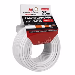 Maclean MCTV-470, 25 m, RG-6/U, White