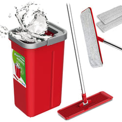 GB870 MaxiClean Flat Mop Set with 2 in 1 Cleaning Bucket 5.7L Mop Set Floor Wiper Mop Cleaning System Cleaner 360 Rotating Mop Head