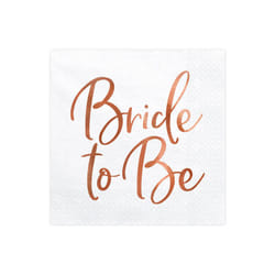PartyDeco SP33-76-019R-KARTON paper napkins Rose gold, White 20 pc(s)