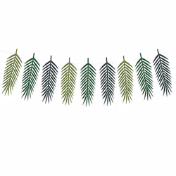 PartyDeco Garland Aloha - Tropical leaves, 1.25m, Garland, Paper, Green, 1.25 m, Boy/Girl, Adult