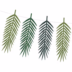 PartyDeco Garland Aloha - Tropical leaves, 1.25m