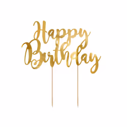 PartyDeco KPT11-019M, Cake, Gold, Paper, Children & Adult, Unisex, Birthday
