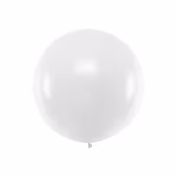 PartyDeco OLBO-002, Toy balloon, Latex, White, Oval, 100 cm, 1 pc(s)