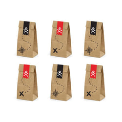 PartyDeco TNS9-031 lunch box Lunch bag Paper Black, Natural, Red 6 pc(s)