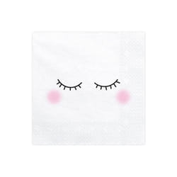 PartyDeco SP33-70 paper napkins Multicolour, White 20 pc(s)