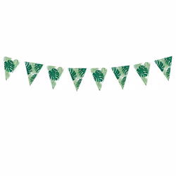 PartyDeco FLG20, Garland, Green, Pattern, Party, 1 pc(s)