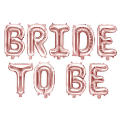 Rose Gold Hen Party Decorations 'Bride To Be' Foil Letter Balloon Set