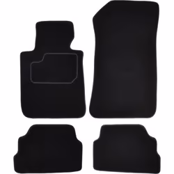 Floor mat set; CUSTOPOL; Textile Front and Rear 4 black Tailored; for BMW