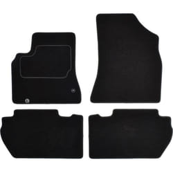 CUSTOPOL CIT50C Floor mat set Textile Front and Rear 4 black Tailored CITROËN: Berlingo II Van