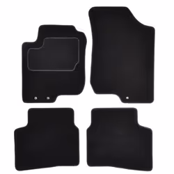Floor mat set; CUSTOPOL; Textile Front and Rear 4 grey Tailored; for KIA, HYUNDAI