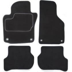 CUSTOPOL MER130C Floor mat set Textile Front and Rear 4 black Tailored MERCEDES-BENZ: C-Class Saloon