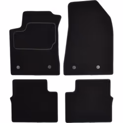 Floor mat set; CUSTOPOL; Textile Front and Rear 4 black Tailored; for ALFA ROMEO