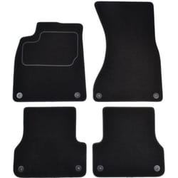 CUSTOPOL AUD185C Floor mat set Textile Front and Rear 4 black Tailored AUDI: A6 C7 Saloon
