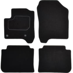 CUSTOPOL CIT105C Floor mat set Textile Front and Rear 4 black Tailored CITROËN: C3 Picasso