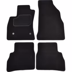 Floor mat set; CUSTOPOL; Textile Front and Rear 4 black Tailored; for FIAT